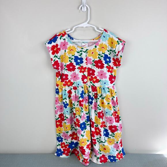 Hanna Andersson Short Sleeve Floral Play Dress 130 cm 8 - Picture 1 of 6
